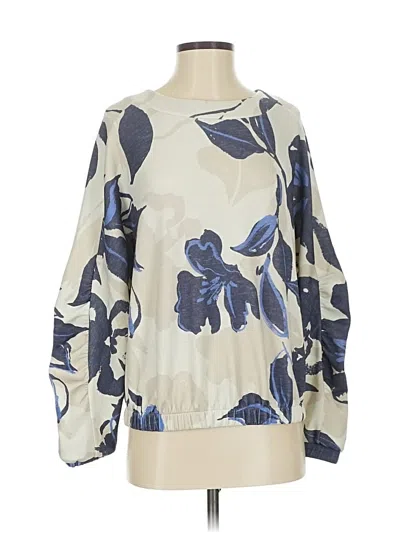 Pre-owned Evereve Long Sleeve T-shirt In Blue