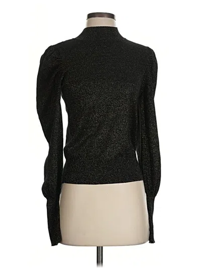Pre-owned Evereve Long Sleeve Top Black Turtleneck Tops