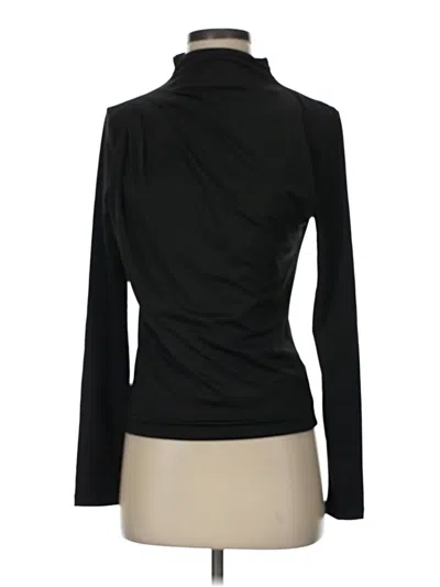 Pre-owned Evereve Long Sleeve Top Black Turtleneck Tops