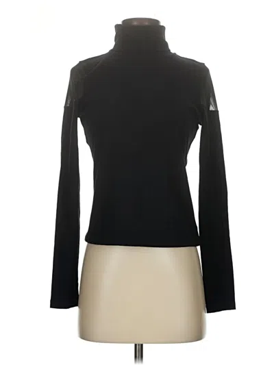 Pre-owned Evereve Long Sleeve Top Black Turtleneck Tops