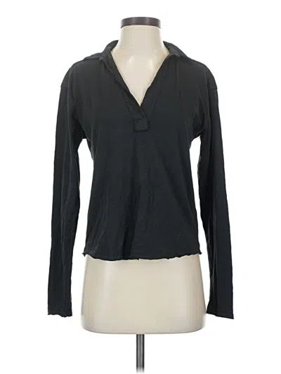 Pre-owned Evereve Long Sleeve Top Gray Cowl Neck Tops