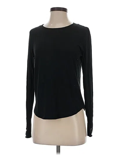 Pre-owned Evereve Long Sleeve T-shirt In Black