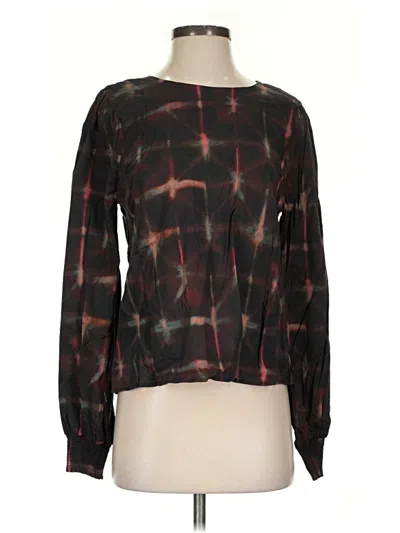 Pre-owned Evereve Long Sleeve T-shirt In Black