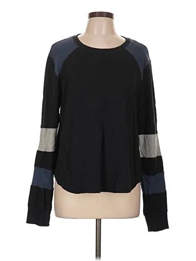 Pre-owned Evereve Long Sleeve T-shirt In Black