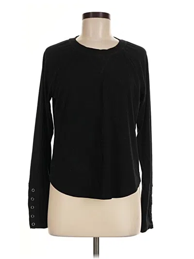 Pre-owned Evereve Long Sleeve T-shirt In Black