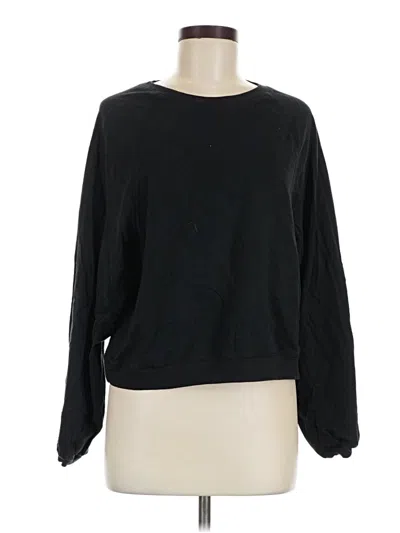 Pre-owned Evereve Long Sleeve T-shirt In Black