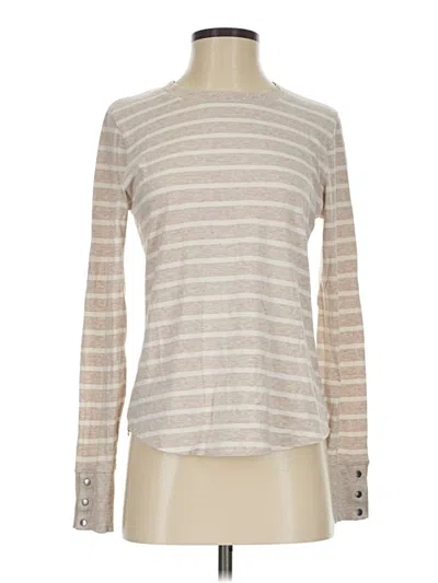 Pre-owned Evereve Long Sleeve T-shirt In Brown
