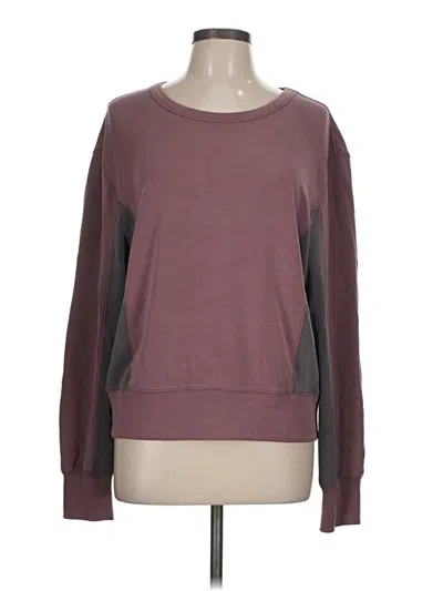 Pre-owned Evereve Long Sleeve T-shirt In Burgundy