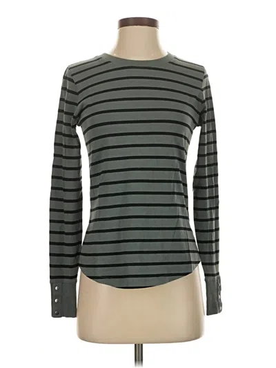 Pre-owned Evereve Long Sleeve T-shirt In Gray