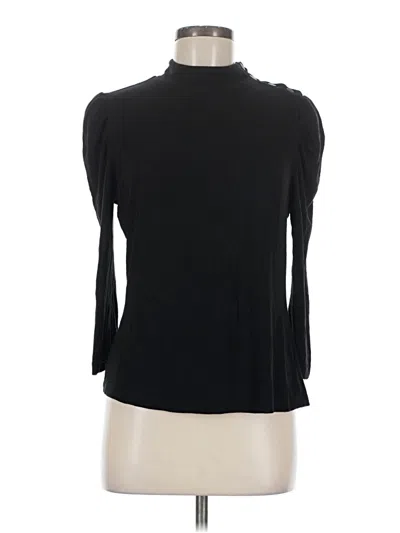 Pre-owned Evereve Long Sleeve Turtleneck In Black