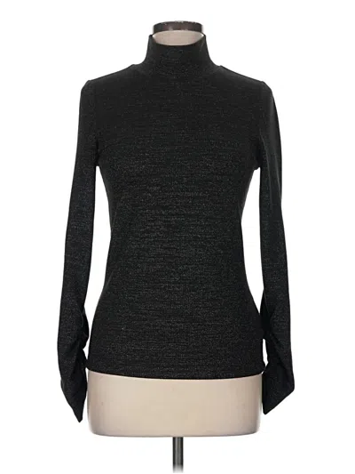 Pre-owned Evereve Long Sleeve Turtleneck In Black