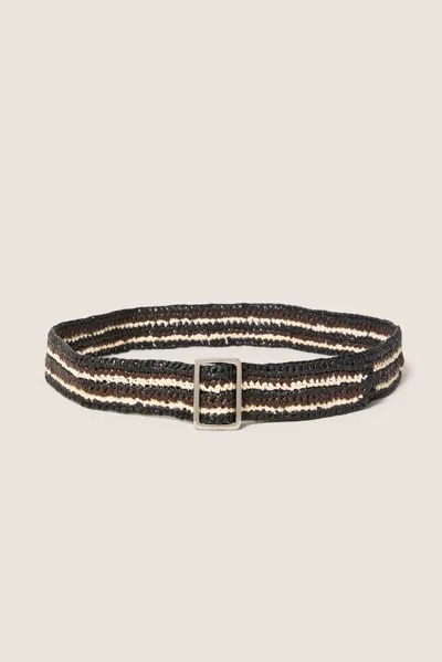 Evereve Makena Raffia Belt In Multi