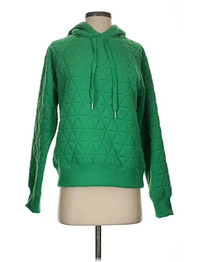 Pre-owned Evereve Pullover Hoodie In Green