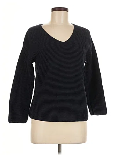 Pre-owned Evereve Pullover Sweater In Black
