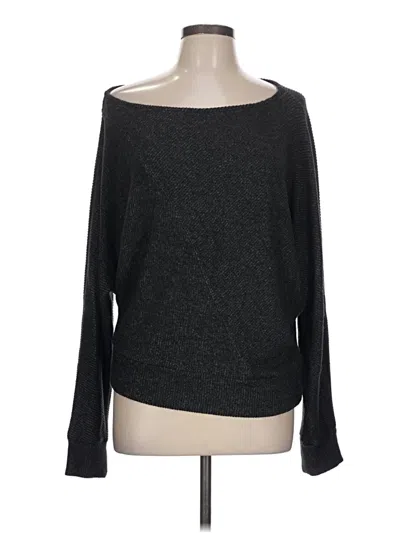 Pre-owned Evereve Pullover Sweater In Black