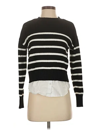 Pre-owned Evereve Pullover Sweater In Black