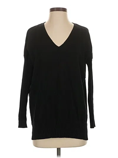 Pre-owned Evereve Pullover Sweater In Black