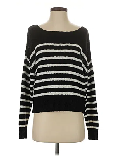 Pre-owned Evereve Pullover Sweater In Black
