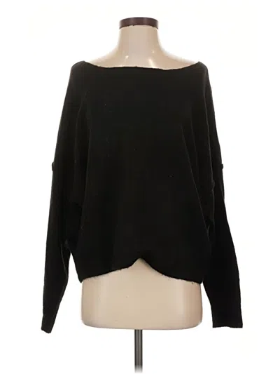 Pre-owned Evereve Pullover Sweater In Black