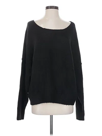 Pre-owned Evereve Pullover Sweater In Black