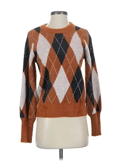 Pre-owned Evereve Pullover Sweater In Brown