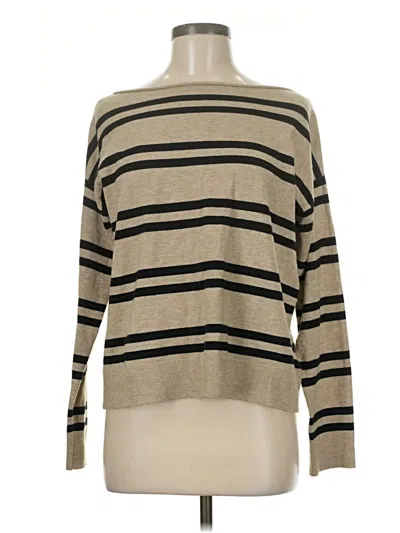 Pre-owned Evereve Pullover Sweater In Brown