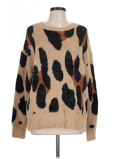 Pre-owned Evereve Pullover Sweater In Brown