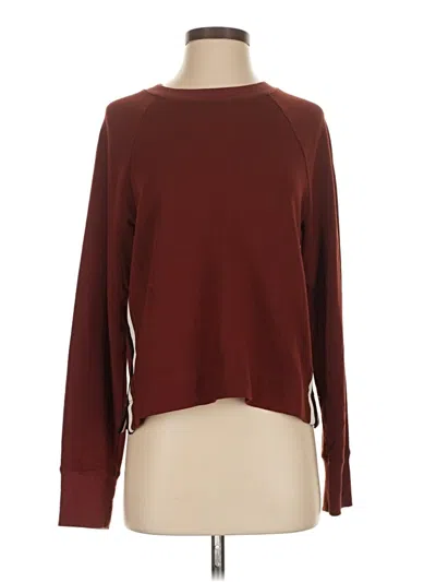 Pre-owned Evereve Pullover Sweater In Burgundy