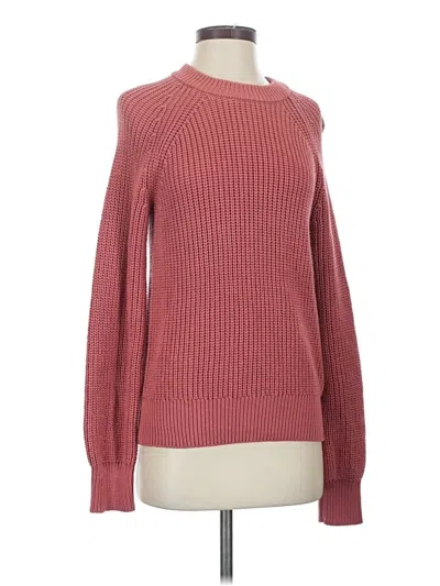 Pre-owned Evereve Pullover Sweater In Burgundy