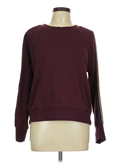 Pre-owned Evereve Pullover Sweater In Burgundy