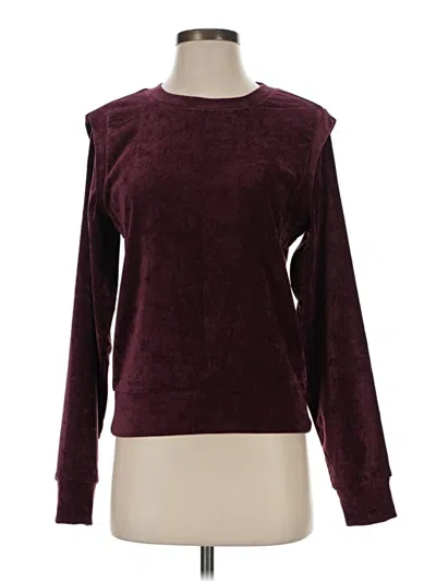 Pre-owned Evereve Pullover Sweater In Burgundy