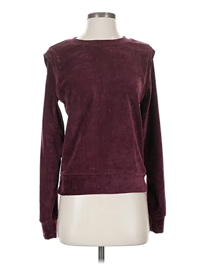 Pre-owned Evereve Pullover Sweater In Burgundy