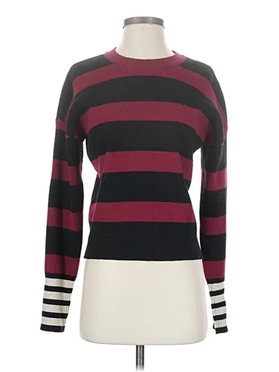 Pre-owned Evereve Pullover Sweater In Burgundy