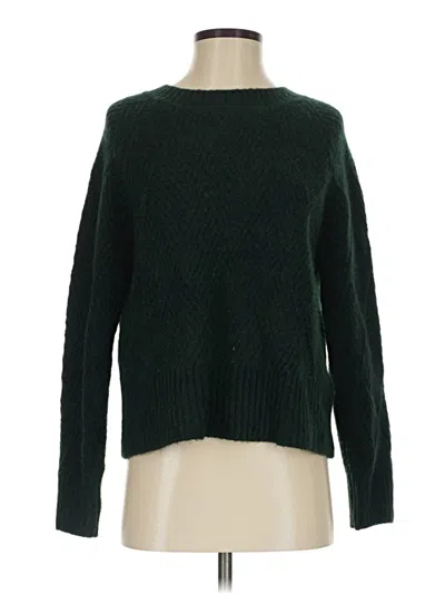 Pre-owned Evereve Pullover Sweater In Green