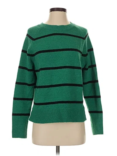 Pre-owned Evereve Pullover Sweater In Green