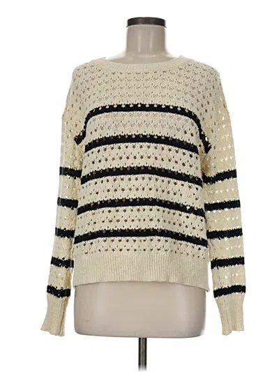 Pre-owned Evereve Pullover Sweater In Ivory