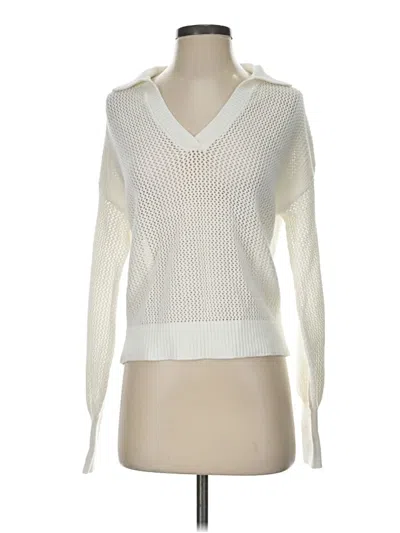 Pre-owned Evereve Pullover Sweater In Ivory