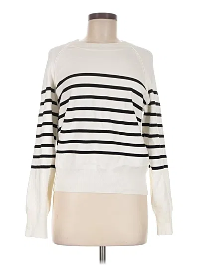 Pre-owned Evereve Pullover Sweater In Ivory