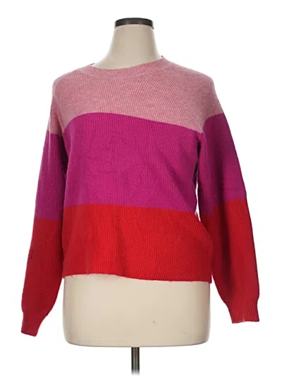 Pre-owned Evereve Pullover Sweater In Pink