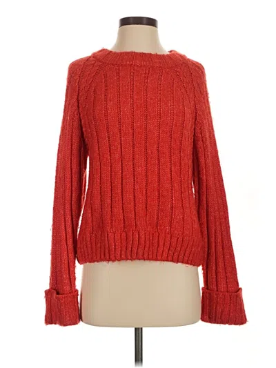 Pre-owned Evereve Pullover Sweater In Red