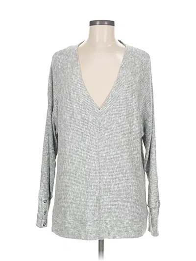 Pre-owned Evereve Pullover Sweater In Silver