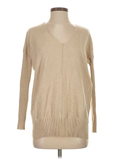 Pre-owned Evereve Pullover Sweater In Tan