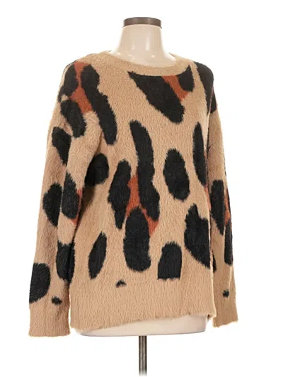 Pre-owned Evereve Pullover Sweater In Tan