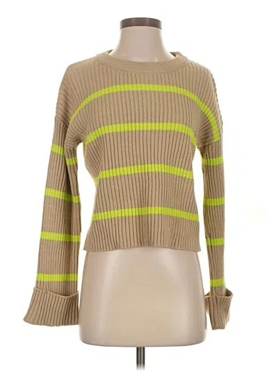 Pre-owned Evereve Pullover Sweater In Tan