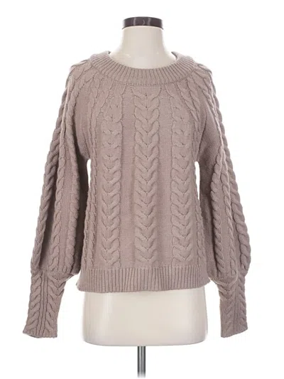 Pre-owned Evereve Pullover Sweater In Tan