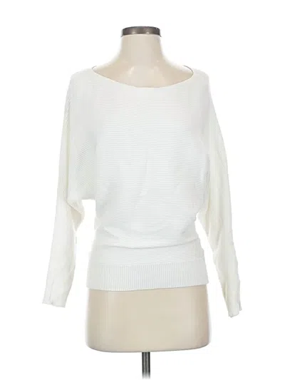 Pre-owned Evereve Pullover Sweater In White