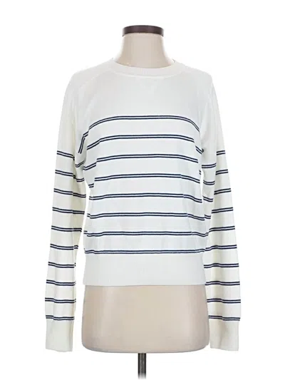 Pre-owned Evereve Pullover Sweater In White