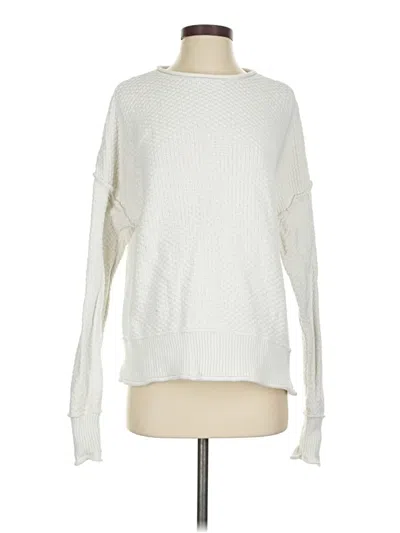 Pre-owned Evereve Pullover Sweater In White