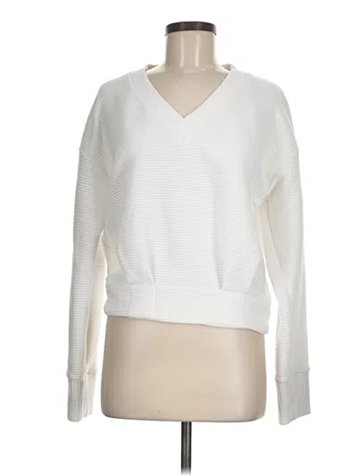Pre-owned Evereve Pullover Sweater In White