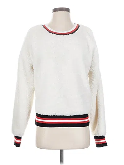 Pre-owned Evereve Pullover Sweater In White